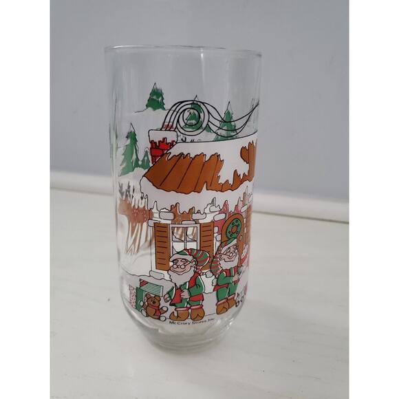 Vintage COKE / COCA-COLA McCrory Stores CHRISTMAS Santa GLASS TUMBLER - Set Of 3 - Picture 5 of 15